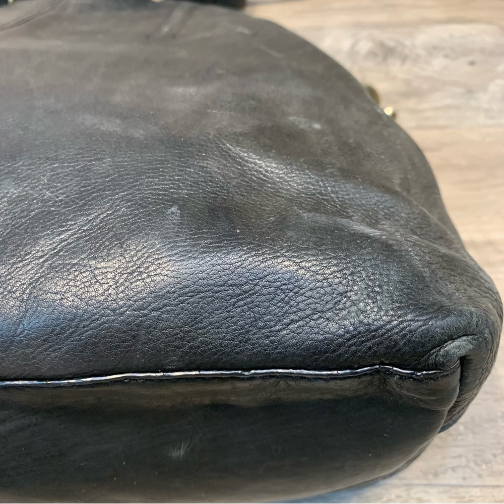 Lucky Brand VTG Leather Distressed Large Slouchy Crossbody Shoulder Bag - Picture 6 of 15